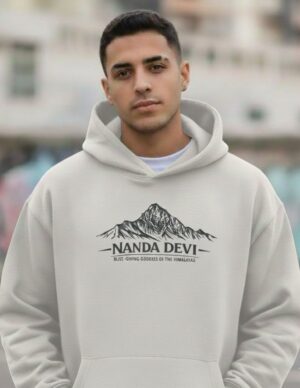 Nanda Devi Off-white Oversize Hoodie